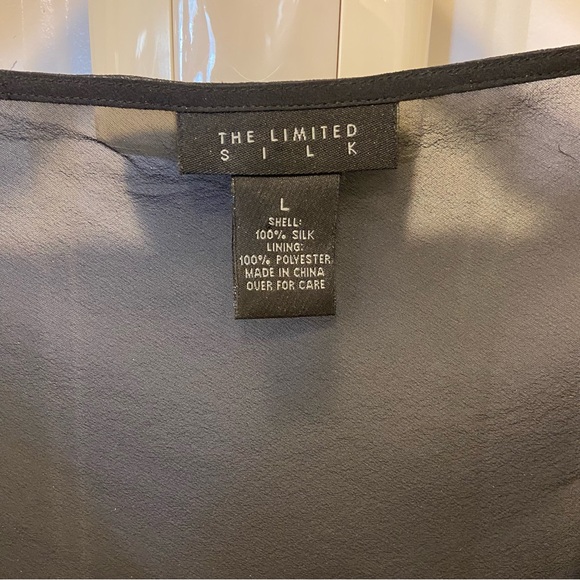 NWOT Silk Blouse with Sheer Sleeves and Bottom - Picture 10 of 11